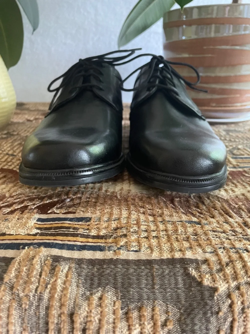 NWT Rockport men's tailor waterproof plain to Oxford, black leather size 8